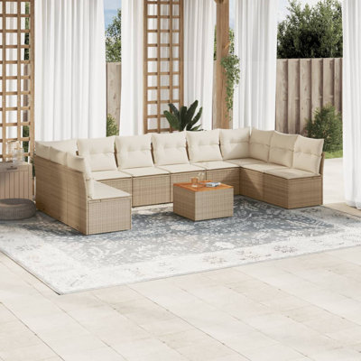 Ensemble de canapé de jardin Vidaxl beige