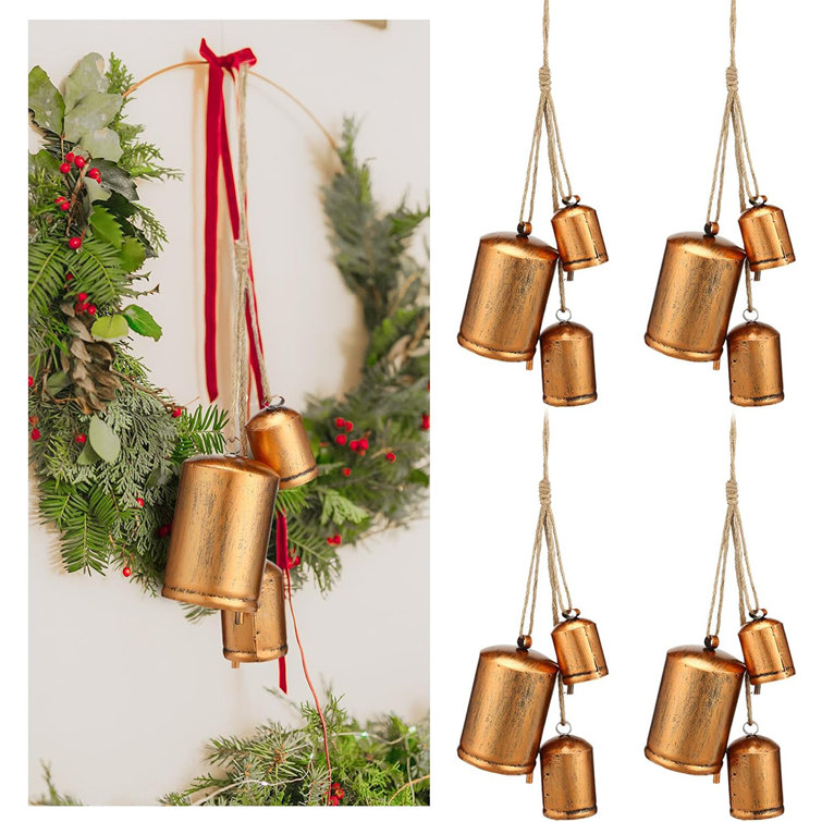 4 bell Christmas Bell For Relaxing Tranquil Chimes Rustic - Temu