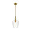Luminaire suspendu en forme de cloche allongée à 1 lumière de 7,87 po, avec îlot de cuisine en verre transparent, réglable en hauteur-1369303323