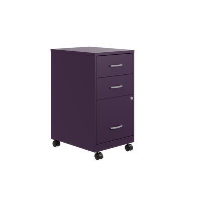 14.25'' Wide 3 -Drawer Mobile Steel File Cabinet