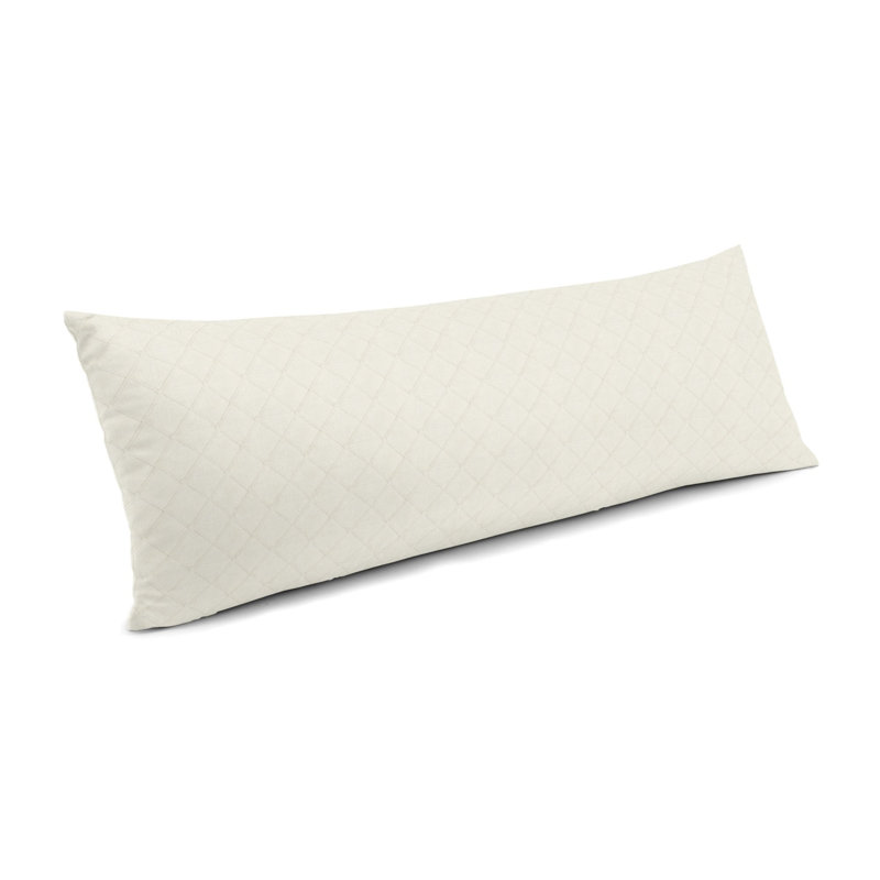 Housse de coussin rectangulaire et insert PintuckedIn, Crème, 14 po x 36 po
