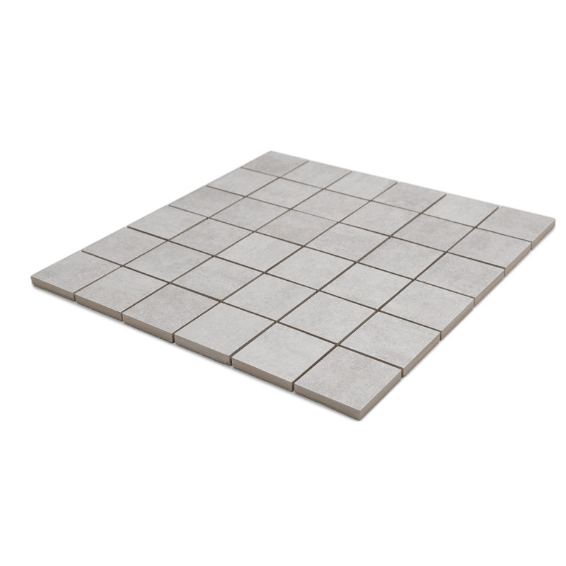 Carreaux de sol et muraux en mosaïque de porcelaine Quell 2 po x 2 po, Gris