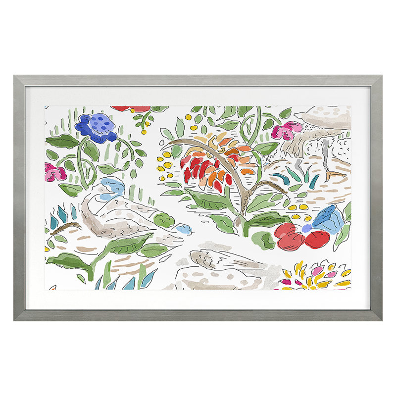 Crane 2 Print by Dana Gibson, Silver, 27" H x 40" W