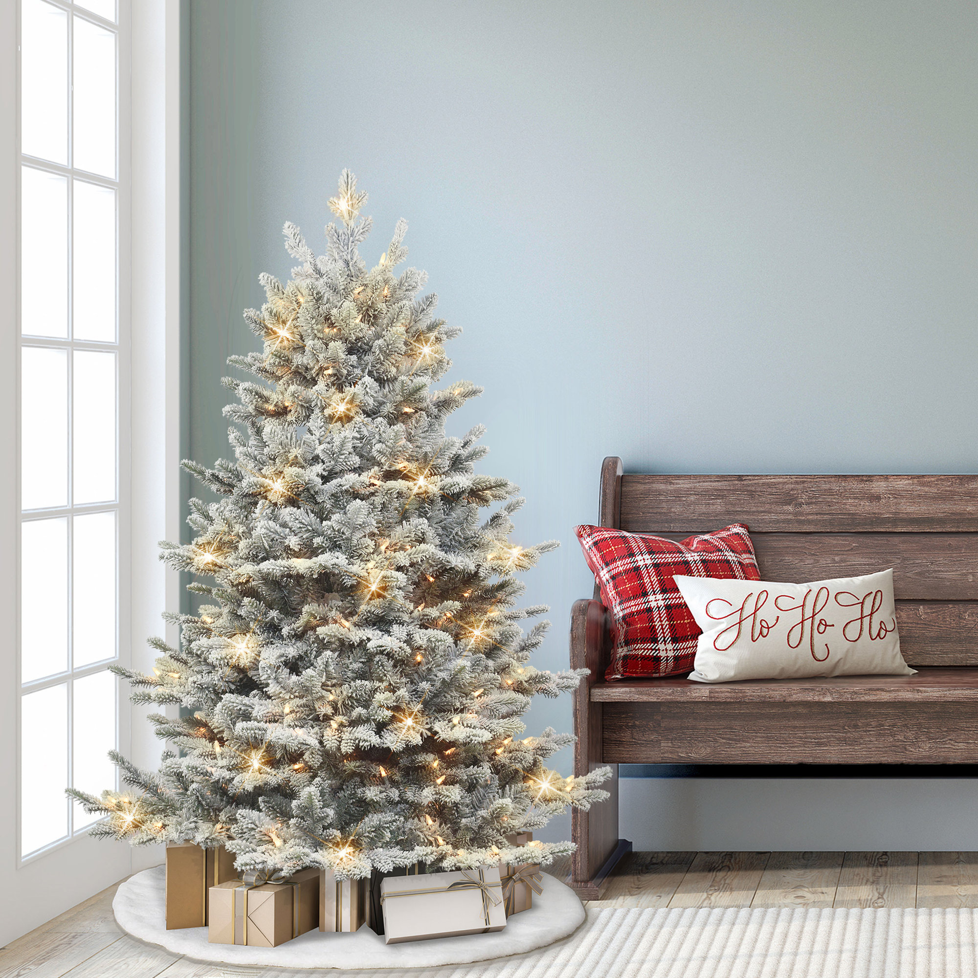 54' Lighted Artificial Fir Christmas Tree