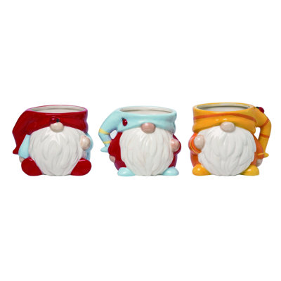  Ceramic Garden Gnome Planter Set of 3 Spring Home Decorations