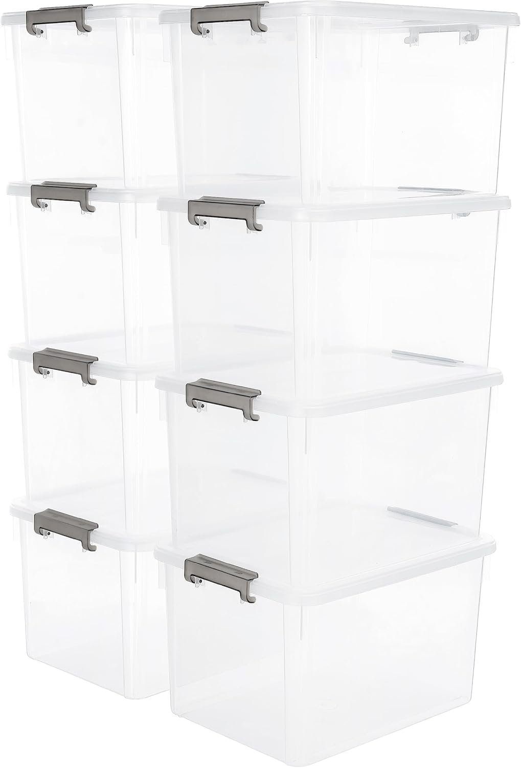 Rebrilliant 32 Qt Storage Bin With Lid Stackable Container Organizes ...