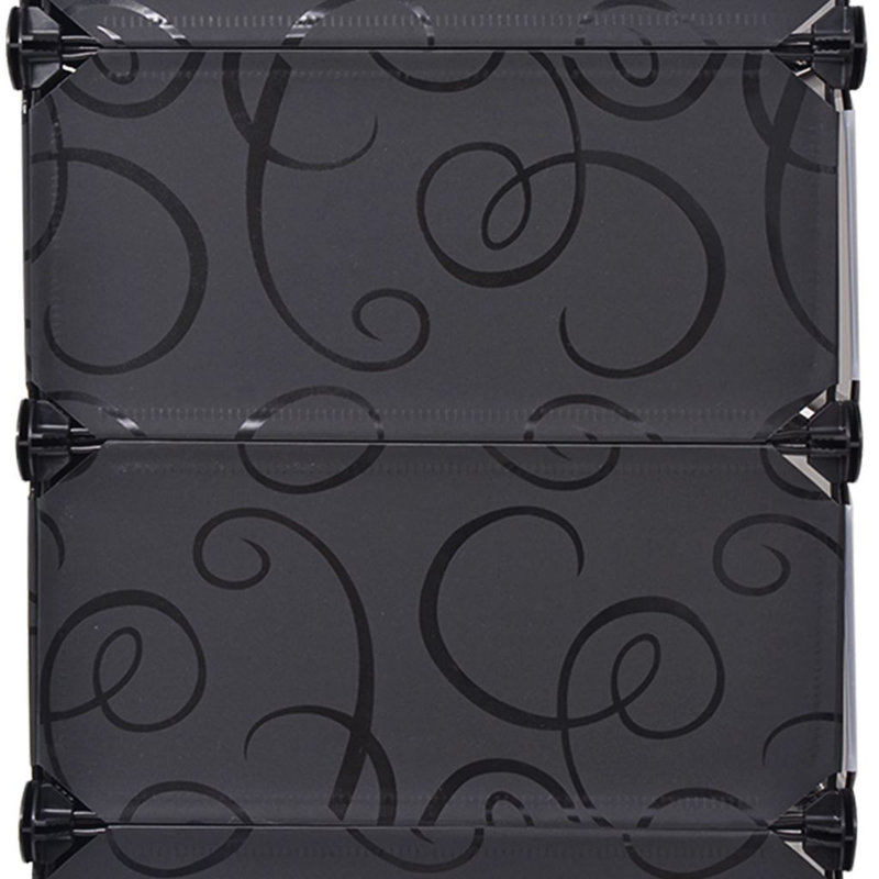 Armoire de rangement pour 20 paires de chaussures, Noir
