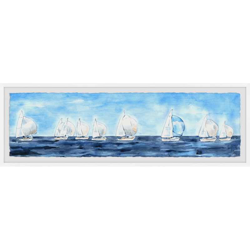 Gone Sailing - Single Picture Frame Painting, 38cm H x 114cm W 
