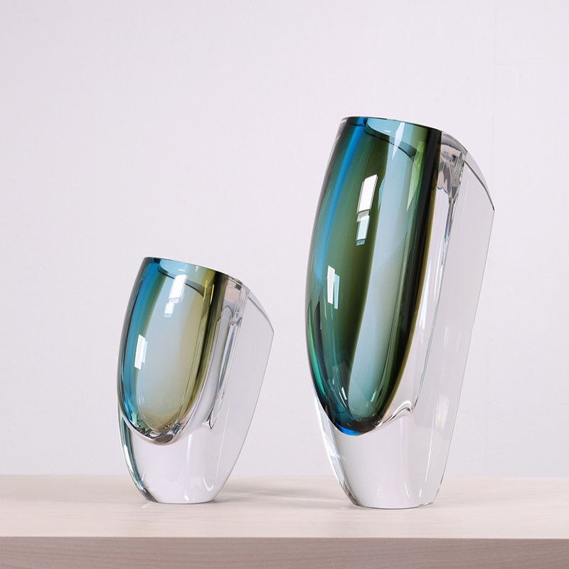 Mirage Table Vase, Green Blue