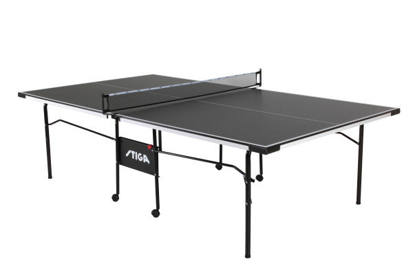 Stiga Black Folding Rollaway Table Tennis Table with Net