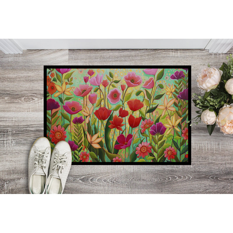 Guerrina Non-Slip Doormat, Wild Beauty Flowers