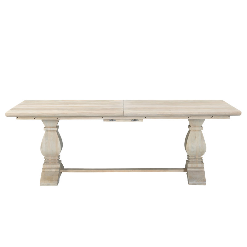 Table de salle à manger extensible Benedict - Blanc délavé