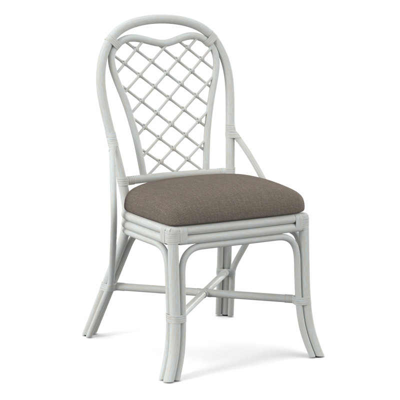 Trellis Back Side Dining Chair, Bisque, Stone Crypton Performance; 0884-83