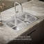 Verse Top-Mount Double-Equal Bowl Kitchen Sink with Single Faucet Hole-949910949