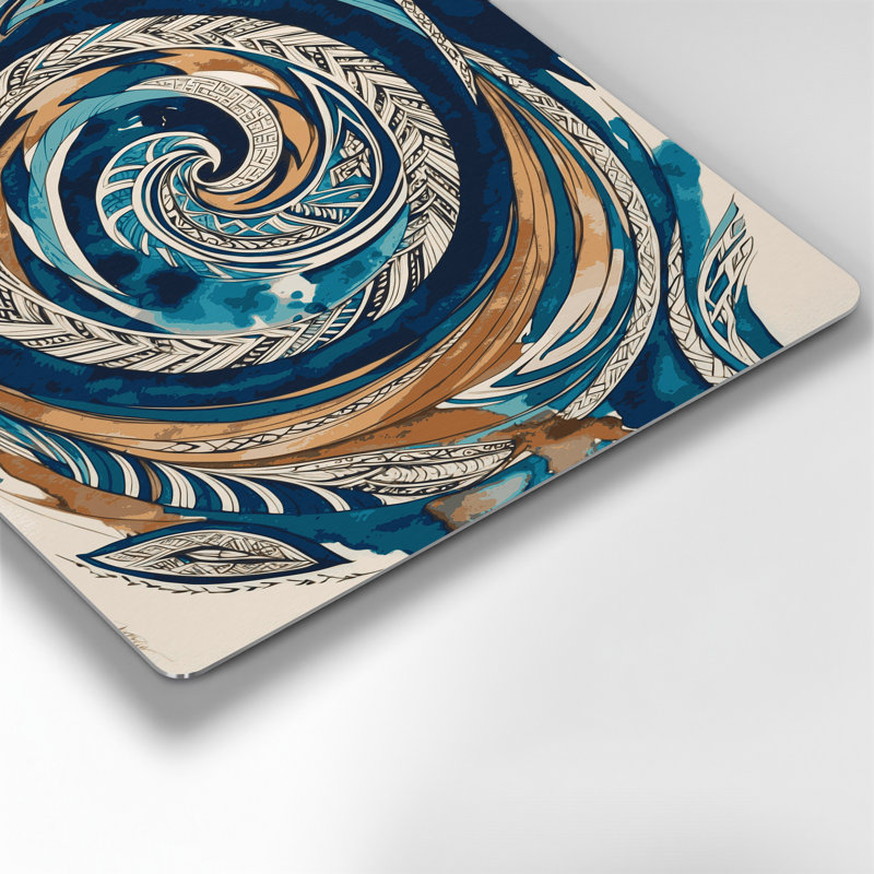 Hawaiian Tribal Designs, art mural gris en métal, H 11 po x l 14 po