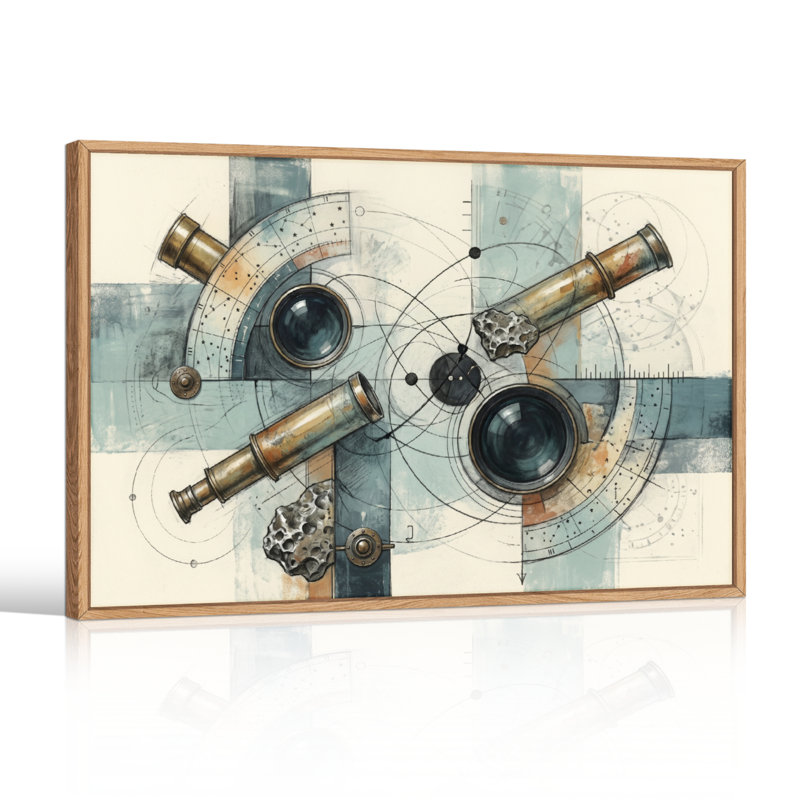 Ensemble de 1 toile murale Steampunk Art, 36"H x 48"W, Natural