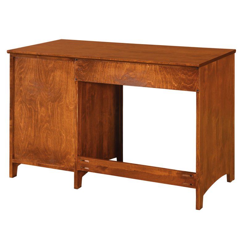 Malani 4 Drawer Solid Wood Desk in Warm Cherry