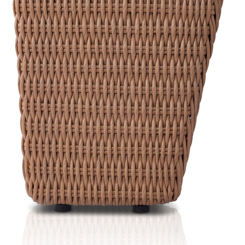 Fae Outdoor Dining Armchair, Vintage Natural/White