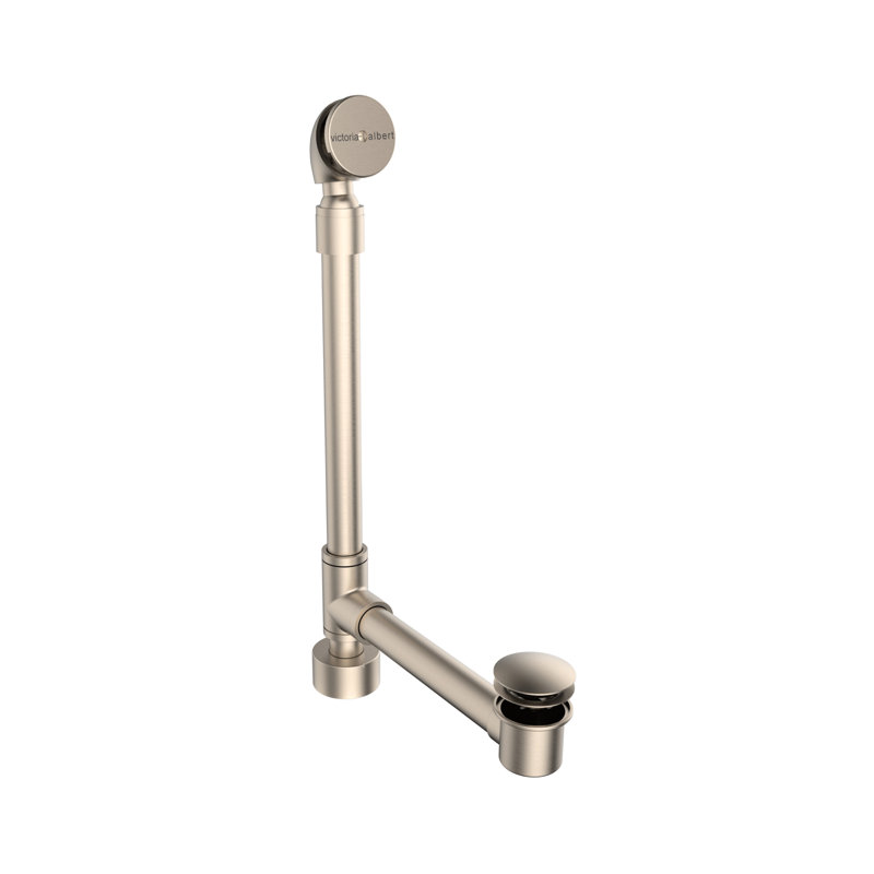 Freestanding Bathtub Drain Kit for Above-Floor Installation Box, Brushed Nickel