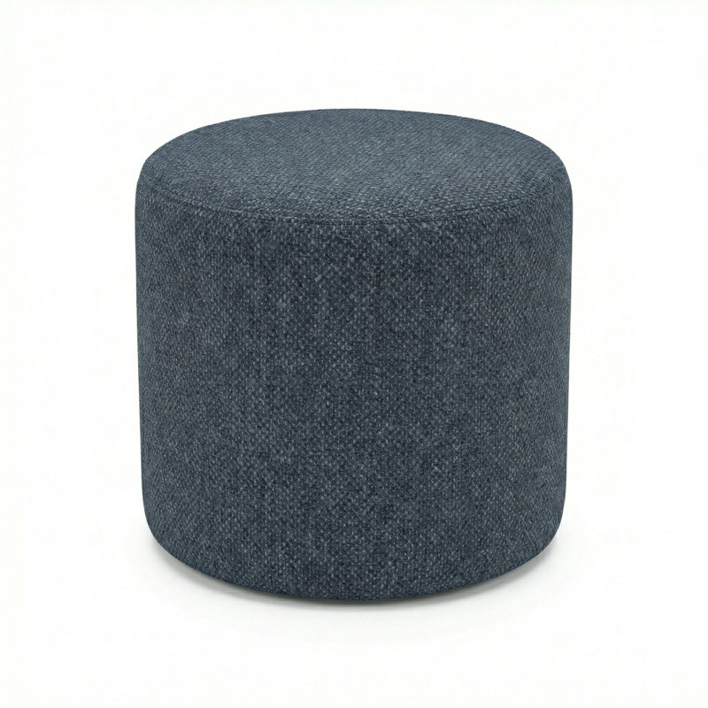 Pouf rond 18 "Lily Gardens, Gris foncé