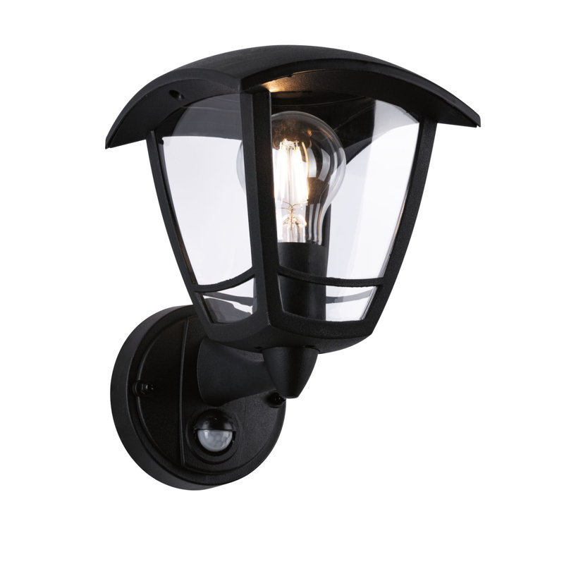Black 23cm H Outdoor Wall Lantern
