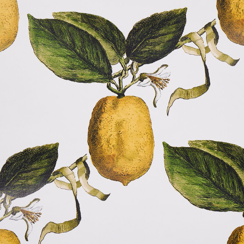 Schumacher x Johnson Hartig Le Citron Wallpaper, Ivory