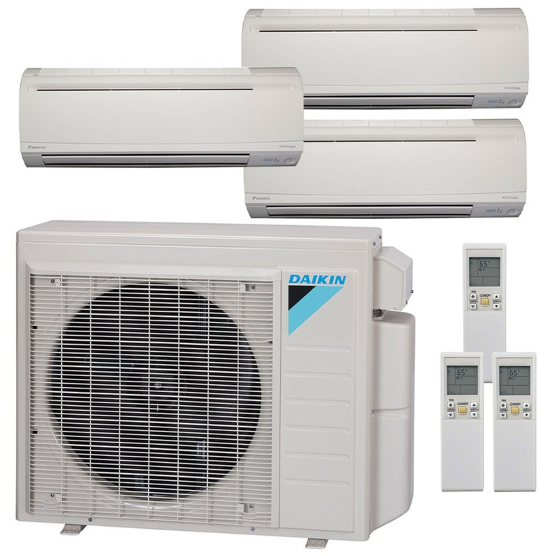Daikin 24000 BTU Wi-Fi Connected Ductless Mini Split Air Conditioner for 1900 Square Feet with Heater and Remote Included