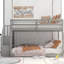 Lit superposé simple au-dessus du sol en gris avec option de rangement - Qualité et style pratique-1106133200