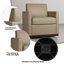 Fauteuil rembourré pivotant-400784218