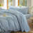 100% Washed Cotton Bedding Sheet Set 4 Pieces,1 Fitted Sheet,1 Flat Sheet and 2 Pillowcases,Comfy Textured Sheet Set-119423623-119423619