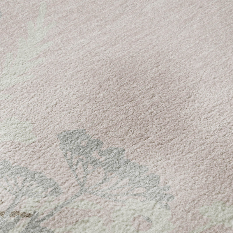 Tapis floral lavable à la machine de qualité supérieure Mayfield AMF2334, Pink, 2'3" x 7'6" Runner