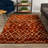 Addison Calabar Transitional Abstract Diamond Rust 5’ X 7’6" Area Rug-67587924