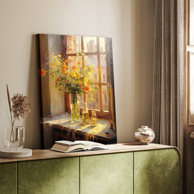 Série FLORAL DCCLxxx - Toile tendue avec châssis de qualité supérieure - Prêt à être accroché