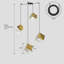 Luminaire suspendu grappe 4 lumières Ice Cube