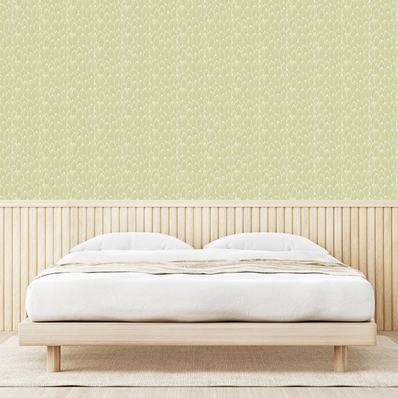 Hiba Hand Drawn Cactus Peel and Stick Wallpaper Panel, 13" W x 100" L