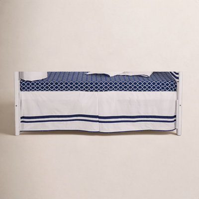 Caravella Striped Crib Dust Ruffle / Skirt