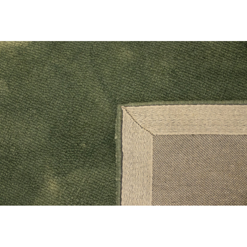 Rectangle Sharlin Green Tie-Dye 5X8 Hand-Tufted Modern Rug