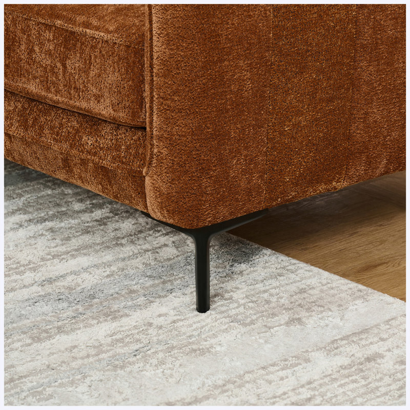 Canapé 3 places | Canapé moderne 3 + 3 places avec pieds en métal, canapé 3 + 3 moderne en chenille confortable pour salon, appartement (caramel)