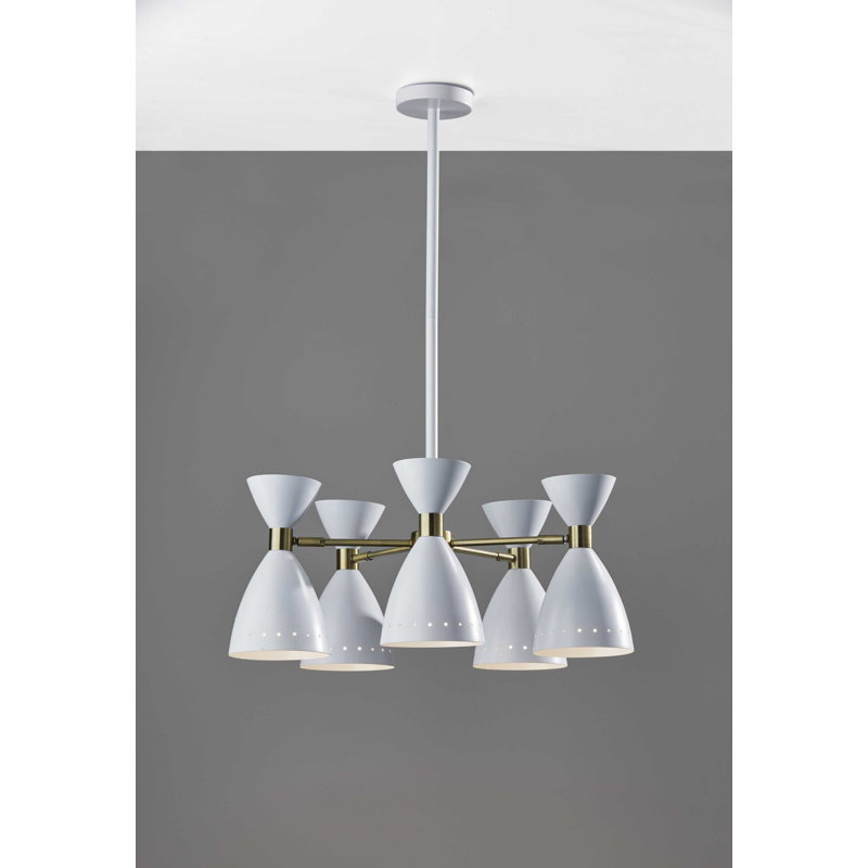 Deshmuk 5 - Light Cluster Pendant, White, White