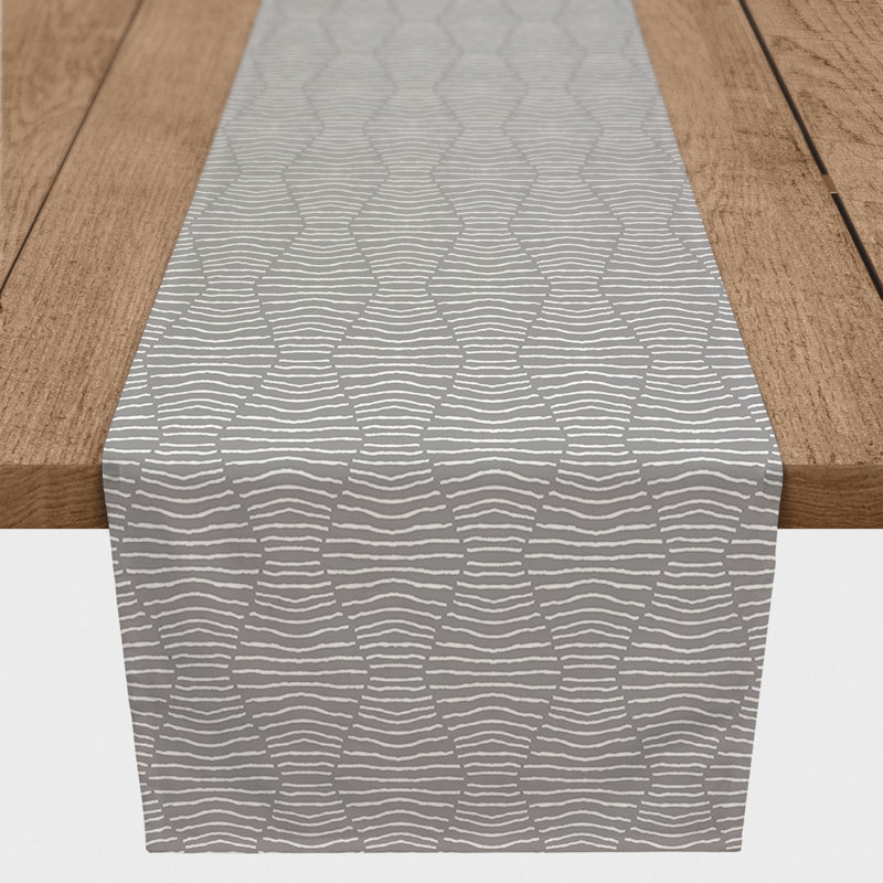 Chemin de table Forada, 90 po x 16 po, Gris pâle