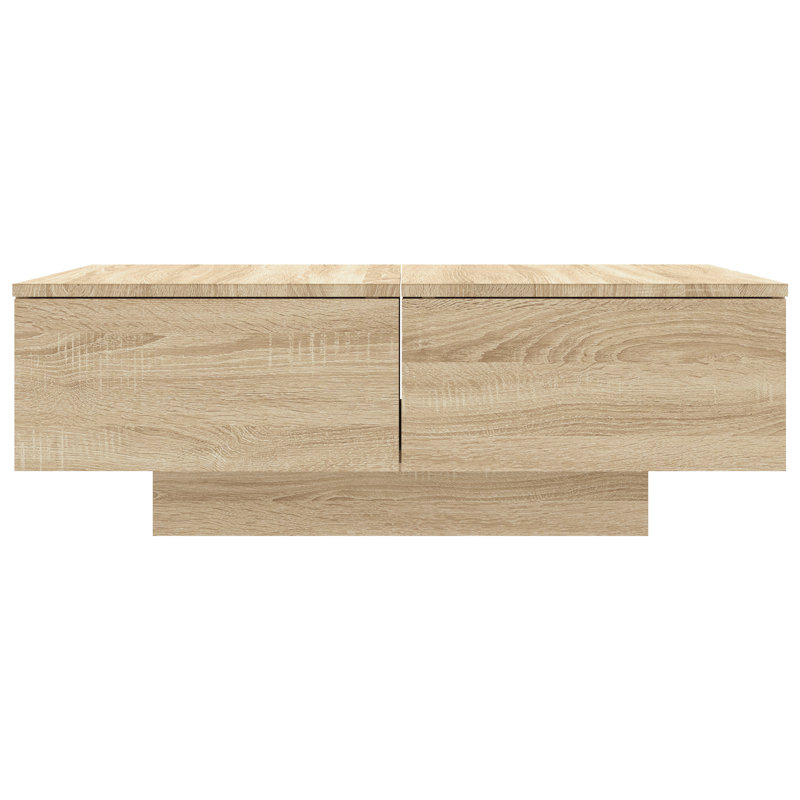 Godfred Pedestal Coffee Table, 90 x 60 x 31 cm (L x W x H), Sonoma Oak