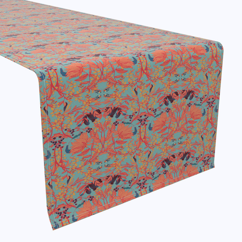 Floral 60 Cotton Table Runners, 90" x 16"