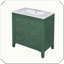 Meuble-lavabo simple autoportant en bois massif avec tiroirs en céramique-387640635