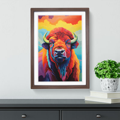 Buffalo Colour Field Art - Framed Print
