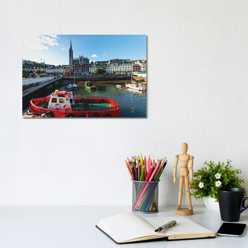 Harbor Front, Cobh, County Cork, Ireland by George Oze - Wrapped Canvas Print, 20.32 cm H x 30.48 cm W