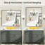 Modern & Contemporary Matte Black Aluminum Alloy Framed Rectangular/Square Bathroom Vanity Mirrors with HD Tempered Glass-1373621608-1373621612