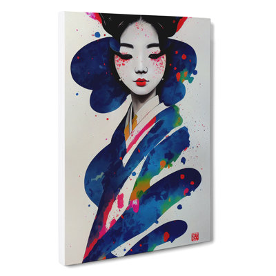 Painted Geisha No.2 - Wrapped Canvas