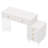 Modern White Acrylic Computer Desk with 5 Drawers for Home Office