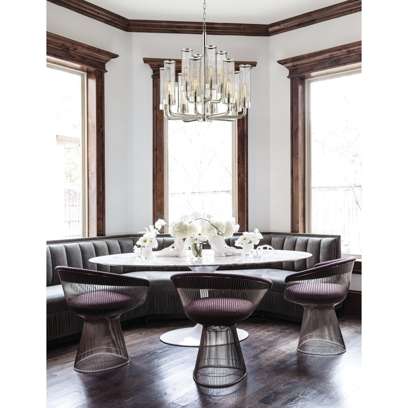 Soriano 12 - Light Chandelier, Polished Nickel