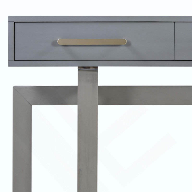 Elegant Extra Long Console Table with 3 Drawers, Modern Entryway Sofa Table for Hallway Living Room Foyer Corridor